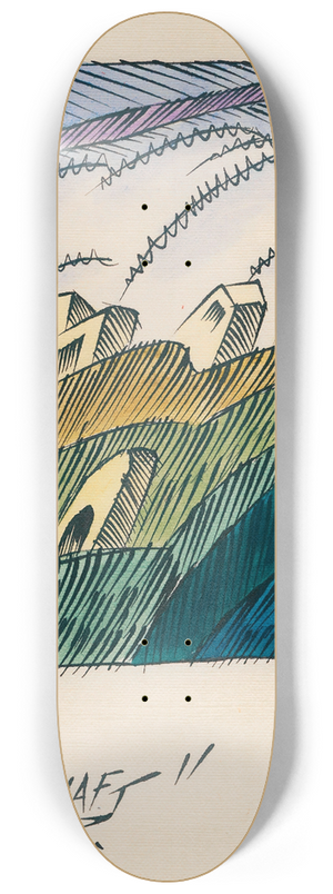 Karl Wiener - Landschaft 8.25 inch art skate deck