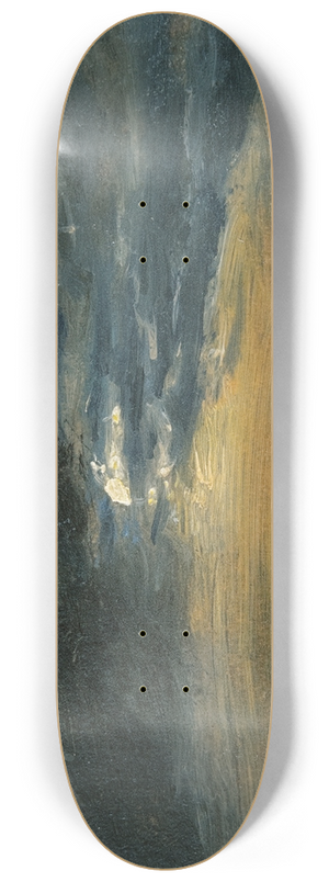Johan Christian Dahl - Clouds In Moonlight 8.25 inch art skate deck