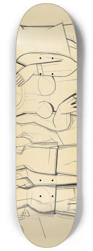 Karl Wiener - Strae mit Mdchen 8.25 inch art skate deck