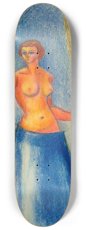 Karl Wiener - Weiblicher Halbakt 8.25 inch art skate deck
