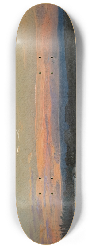 Johan Christian Dahl - The Elbe In Evening Light 8.25 inch art skate deck
