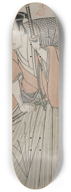 Katsukawa Shun'ei - Onoe Matsusuke I as a Samurai Standing Beneath a Cherry Tree 8.25 inch art skate deck
