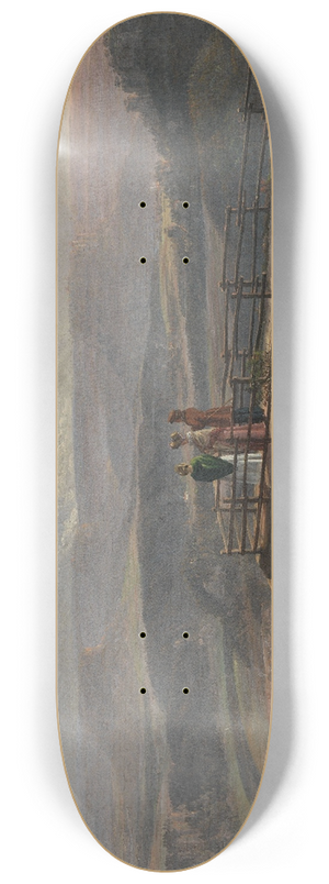 Johan Christian Dahl - View from Bastei 8.25 inch art skate deck