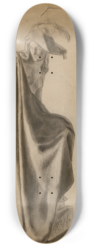 Kenyon Cox - (Untitled) (Drapery Study) 8.25 inch art skate deck