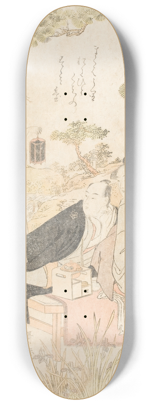Kitagawa Utamaro - Enjoying the Cool in a Garden 8.25 inch art skate deck