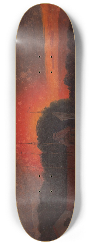 Knud Baade - The Elbe in Sunset 8.25 inch art skate deck