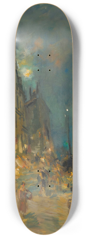 Konstantin Alexeevich Korovin - Marseilles Quay By Night 8.25 inch art skate deck