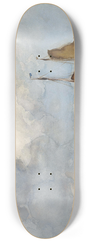 Johan Hendrik Weissenbruch - View on the Beach 8.25 inch art skate deck