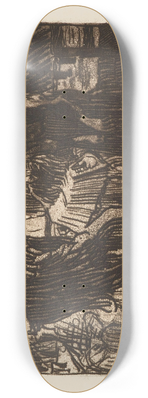 Kthe Kollwitz - Hamburger Kneipe 8.25 inch art skate deck