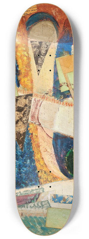 Kurt Schwitters - c 71 falling paper pieces 8.25 inch art skate deck