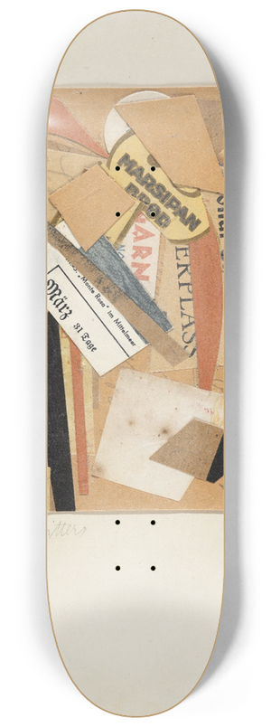 Kurt Schwitters - Collage 8.25 inch art skate deck
