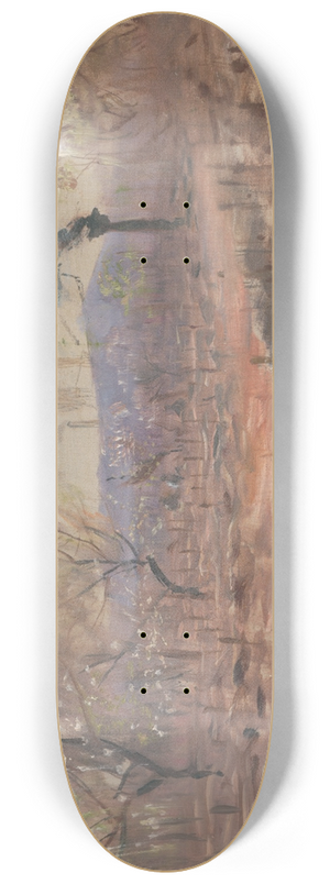Ladislav Mednynszky - Spring landscape (Spring in an orchard) 8.25 inch art skate deck