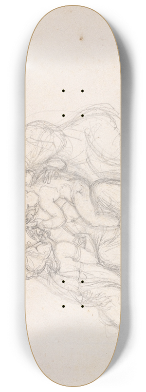 Johan Ludvig Lund - Figurgruppe Kvinde og 3 brn 8.25 inch art skate deck