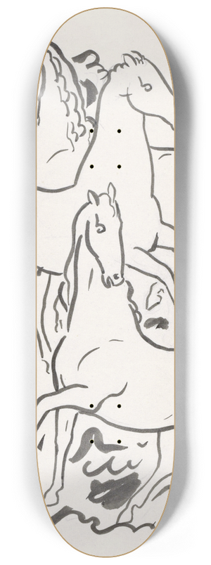 Leo Gestel - Drie paarden 8.25 inch art skate deck