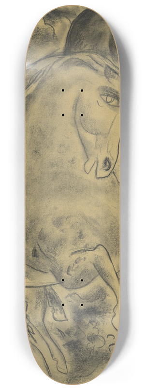 Leo Gestel - Schetsblad met twee paarden 8.25 inch art skate deck