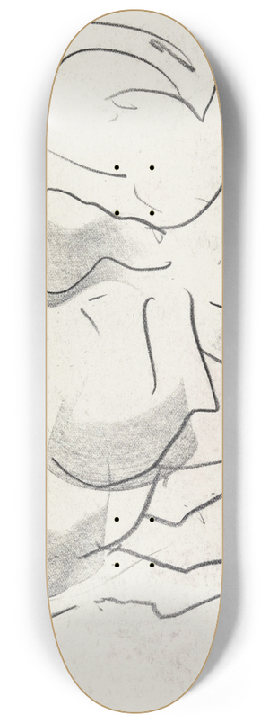 Leo Gestel - Studieblad met paarden 8.25 inch art skate deck