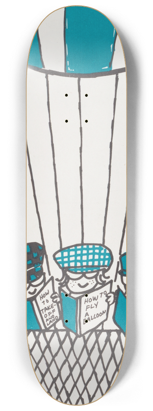 Leonard Kessler - I like books 8.25 inch art skate deck