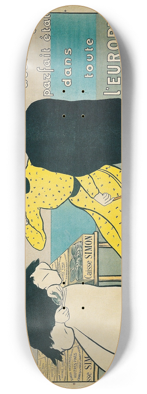 Leonetto Cappiello - La Caisse Simon 8.25 inch art skate deck