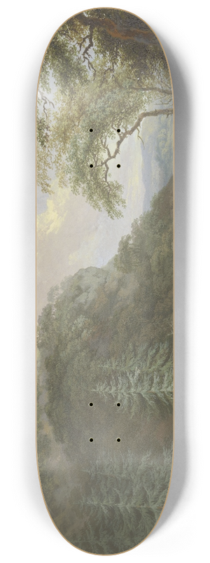 Johann Albrecht Friedrich Rauscher - Mountainscape 8.25 inch art skate deck