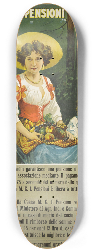 Leonida Edel - Cassa M.C. It. Pensioni, Torino 8.25 inch art skate deck