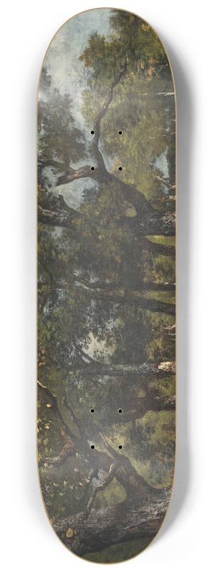 Leon Richet - Near Barbizon; by a farm 8.25 inch art skate deck
