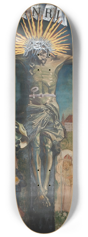 Leon Wyczkowski - Christ on the cross 8.25 inch art skate deck