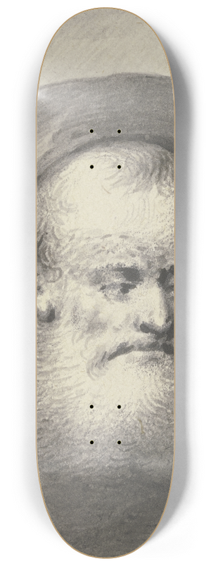 Johann Andreas Benjamin Nothnagel - Brustbild eines weibrtigen Mannes mit Kappe, leicht nach rechts gewandt 8.25 inch art skate deck