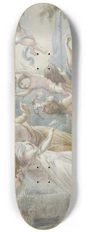 Leopold Bode - Das schwebende Knigspaar Oberon und Titania, begleitet von weiteren Elfen 8.25 inch art skate deck