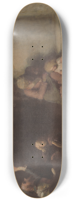 Leopold Horovitz - Figural composition 8.25 inch art skate deck