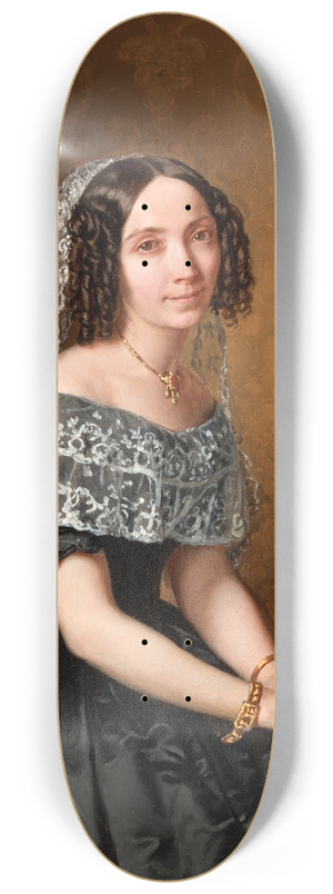 Leopold Loeffler - Female Portrait 8.25 inch art skate deck