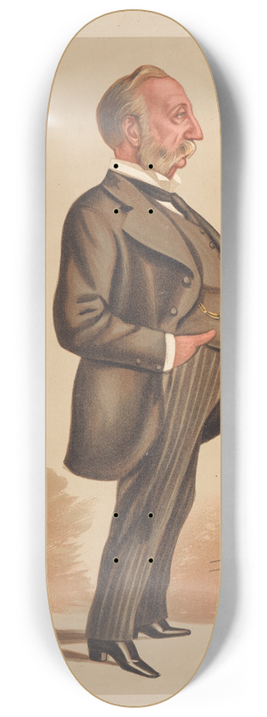 Leslie Matthew Ward - Freemasons; The Lord Mayor, Polydore de Keyser, November 25, 1887 8.25 inch art skate deck