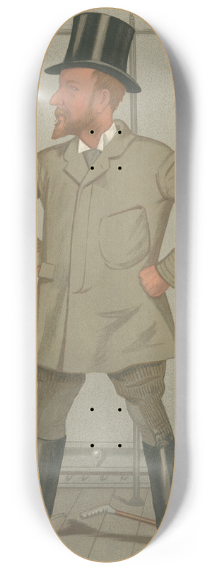 Leslie Matthew Ward - Theatre; Author-Manager, Mr. Henry Arthur Jones, April 2, 1892 8.25 inch art skate deck