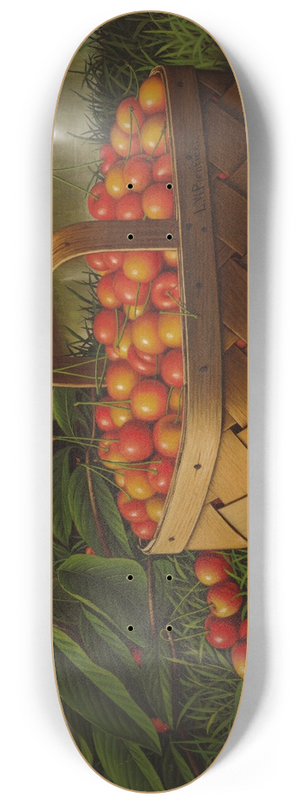 Levi Wells Prentice - Cherries in aBasket 8.25 inch art skate deck
