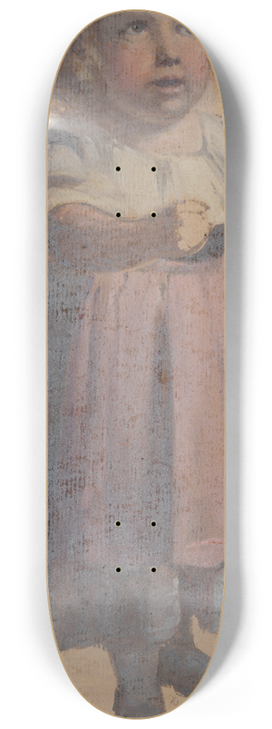 Johann Baptist Kirner - Stehendes kleines Mdchen, den rechten Arm vorgestreckt, unvollendet 8.25 inch art skate deck