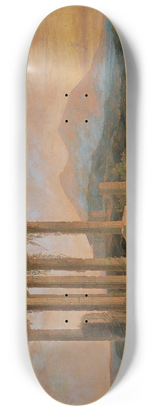 Llus Rigalt - Landscape with Ruins 8.25 inch art skate deck