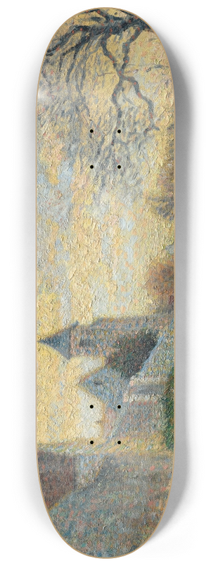 Lo Gausson - Paysage aux environs de Lagny, lglise de Conches 8.25 inch art skate deck