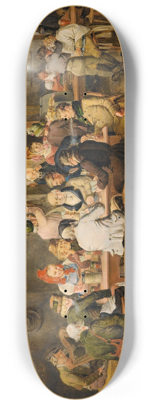 Johann-Baptist Pflug - Tavern Scene 8.25 inch art skate deck Johann-Baptist Pflug - Tavern Scene 8.25 inch art skate deck