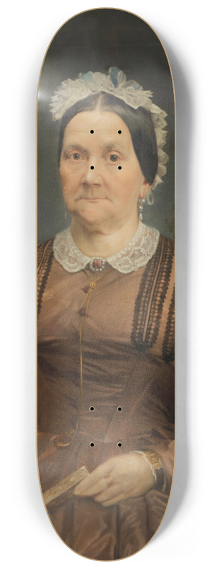 Johann Baptist Reiter - Portrait einer Dame im braunen Seidenkleid 8.25 inch art skate deck