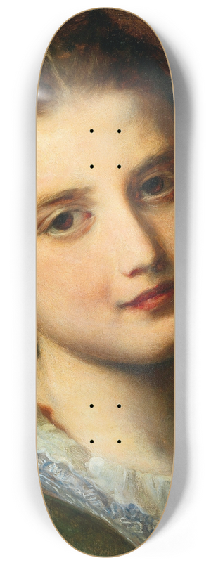 Johann Baptist Reiter - Portrait of a girl 8.25 inch art skate deck