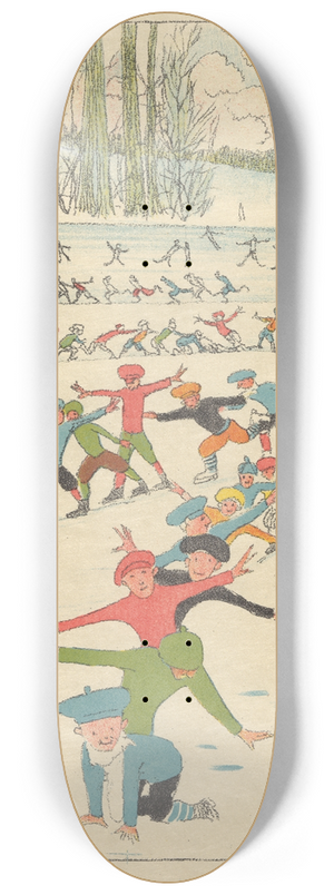 Lon Spilliaert - Les plaisirs de la glissoire 8.25 inch art skate deck
