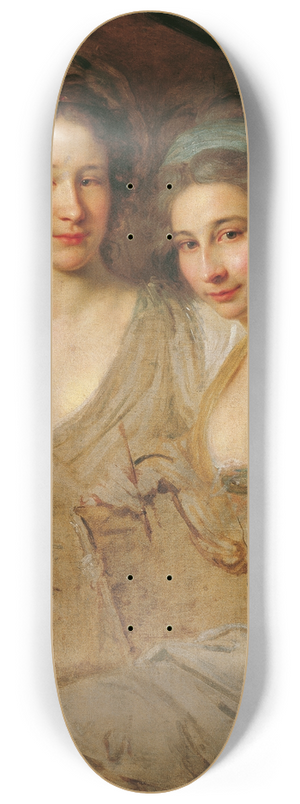 Johann Baptist von Lampi the Elder - Die Grfinnen Caroline und Zo Thomatis 8.25 inch art skate deck