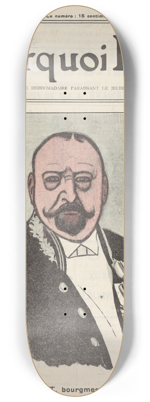 Lon Spilliaert - Portret van Burgemeester Liebaert 8.25 inch art skate deck