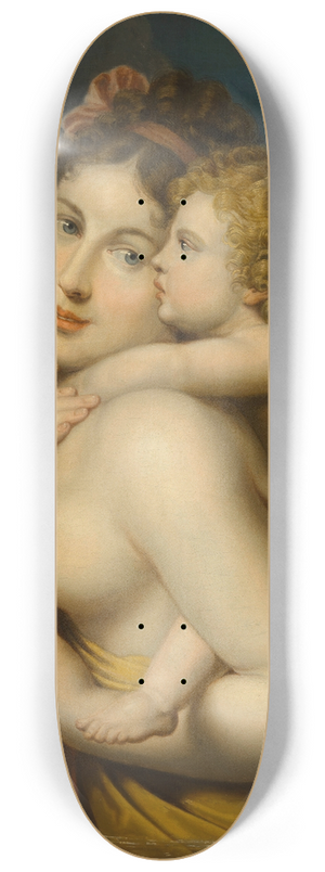 Johann Baptist von Lampi the Elder - Nymphe trgt Amor durch einen Fluss 8.25 inch art skate deck