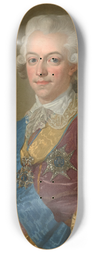 Lorens Pasch the Younger - Portrait de Gustave III, roi de Sude 8.25 inch art skate deck