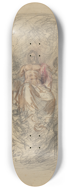 Lorenzo Bartolini - Study of Jove and Three Goddesses 8.25 inch art skate deck