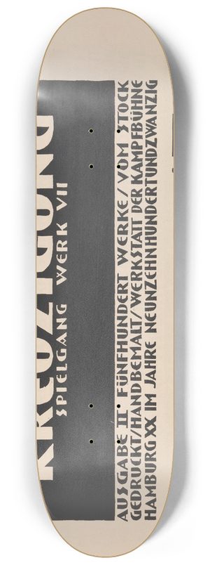 Lothar Schreyer - Kreuzigung, [Title page] 8.25 inch art skate deck
