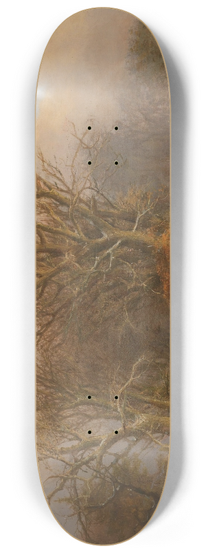 Johann Bernhard Klombeck - Winter Landscape with Horse and Cart 8.25 inch art skate deck