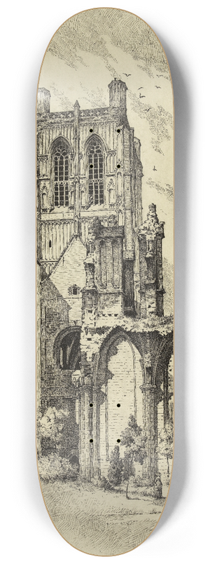 Louis Bonnier - Ruines dglise 8.25 inch art skate deck