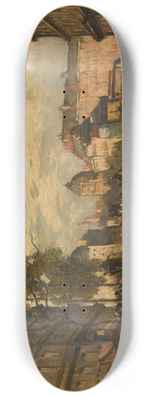 Louis Braquaval - La place Saint-Michel  Paris 8.25 inch art skate deck