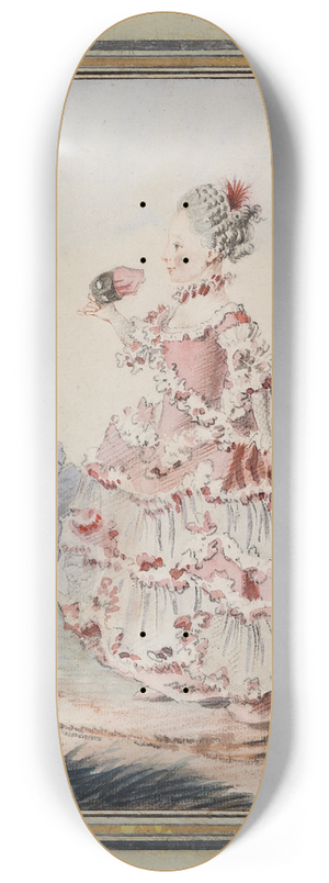 Louis Carrogis Carmontelle - Mlle Dazincourt 8.25 inch art skate deck
